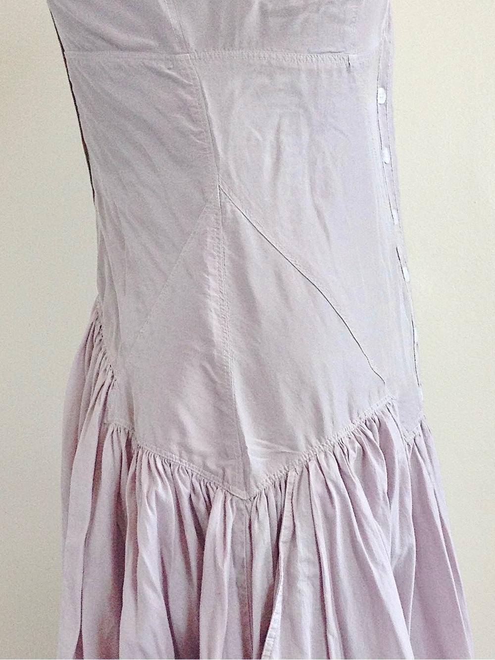 Armani Exchange Archival Lavender Silk Cotton Midi Dress 4 Wedding Guest Summer - Picture 9 of 12